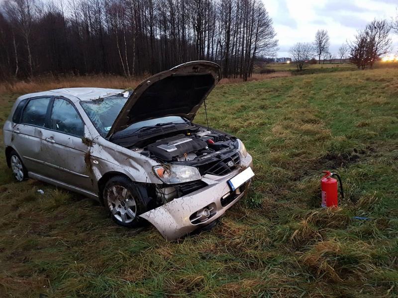 Wypadek koło Kluczewa 